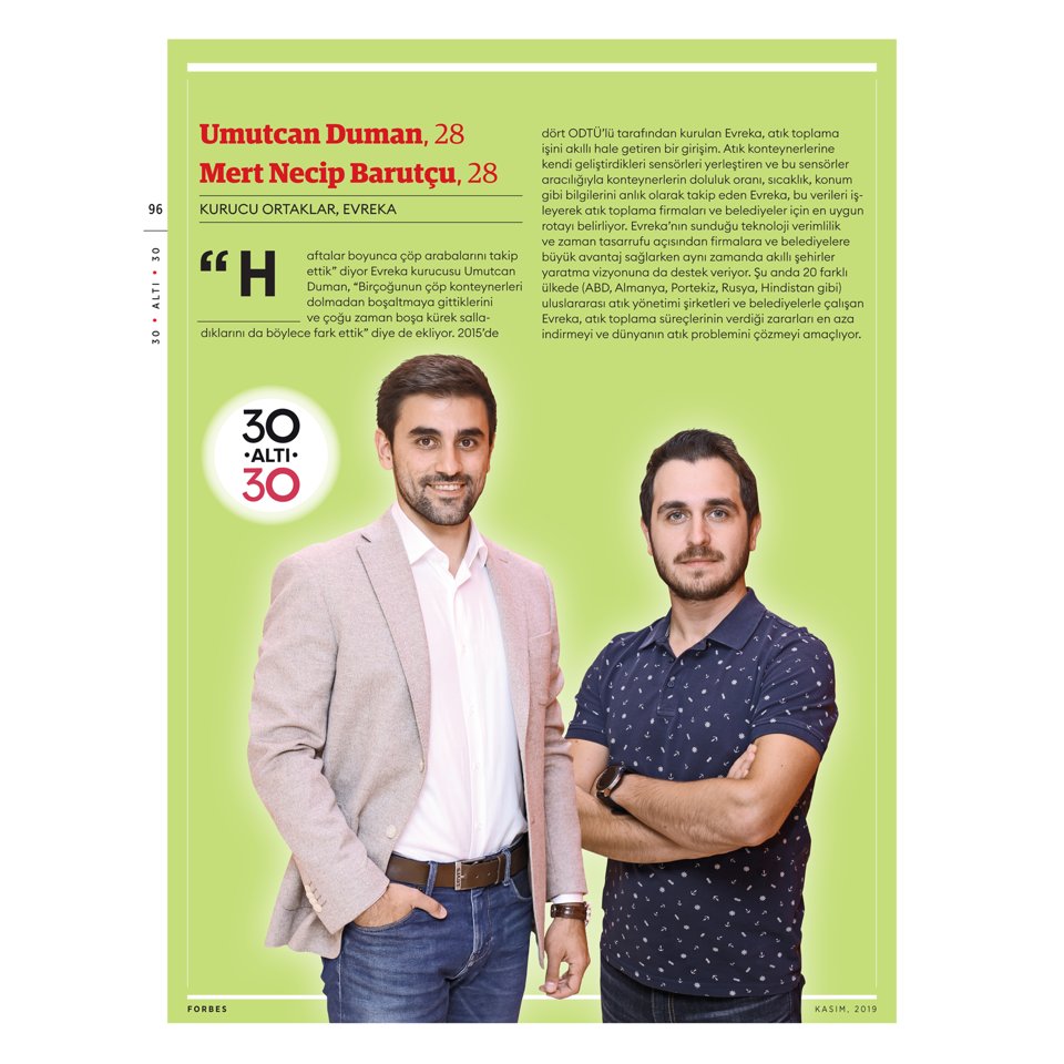 Umutcan Duman and Mert Barutçu Forbes Turkey 30 under 30 awards