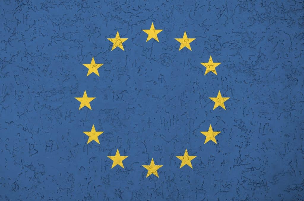 DIWASS European Union Flag with Yellow Stars on Blue
