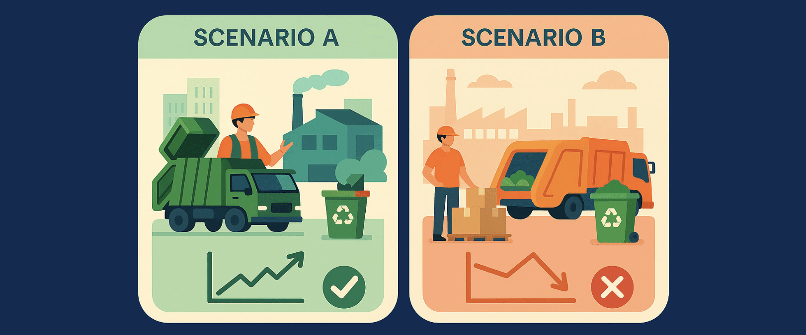 evreka digital twin's alternative scenarios for waste operations